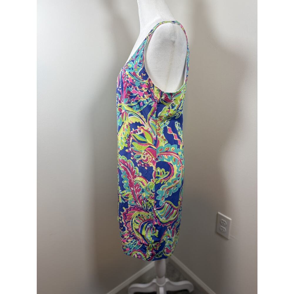 Lilly Pulitzer Silk Shift Tank Dress Small Poppy Toucan Play Print Low Back - Picture 10 of 14